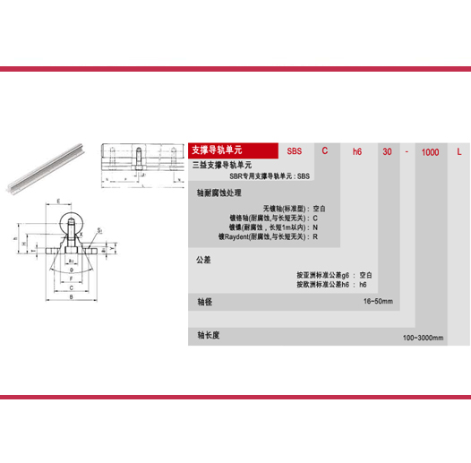 SBS : SAMICK轴和SAMICK轴支座_支撑导轨单元