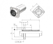LMEKP_L : 欧洲标准型直线轴承_突出标准型